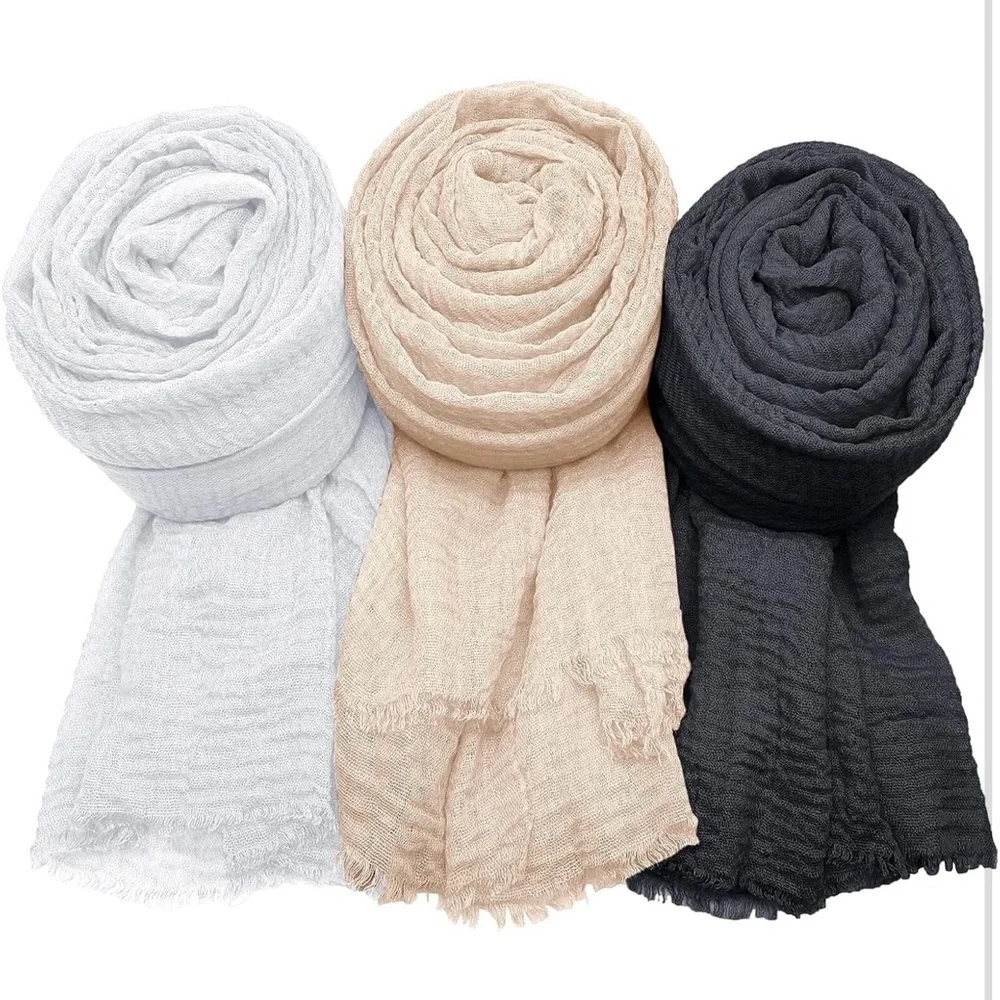 NEW! MANSHU Shawl and Wrap, Long Scarf, Big Head Scarf 6 PCS Women’s Soft